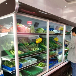 <span class=keywords><strong>Vitrine</strong></span> Réfrigérée Numérique à Grande Capacité, Simple Face, en Acier Coloré, Sans Givre, pour Fruits/Lait, avec Éclairage LED, pour Supermarché - Product Image 5