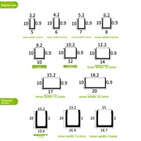 Moderne HongShun aluminiumlegering U-vormige groef glazen bevestigingsprofiel douchecabine randstrip matte afwerking op maat gemaakt