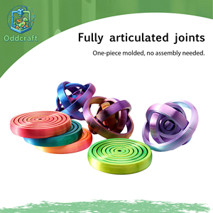 Jouet éducatif anti-stress personnalisé en PLA imprimé en 3D, boule planétaire à sept anneaux, ornement rotatif pour les doigts - Product Image 1