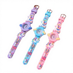 Reloj Infantil de Silicona 3D con Dibujos Animados de Unicornio, para Niños y Niñas, Bonito Reloj de Cuarzo con Movimiento de Agujas, Fecha Automática, Caja de Plástico de 35 mm y 10 mm - Product Image 4