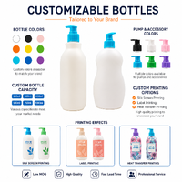 Bouteilles à pompe vides de grande capacité de 750 ml, en PET et PE, contenants de recharge pour shampoing, gel douche, lotion corporelle et huile essentielle