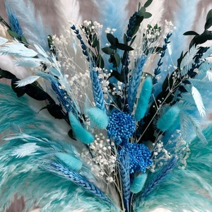 50 Pezzi di Erba della Pampa Essiccata |   Decorazione Nuziale Blu, Decorazione per Soggiorno con Piume di Canna, Ispirazione Nordica per Celebrità <span class=keywords><strong>Online</strong></span> - Product Image 2