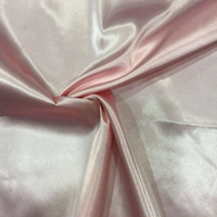 Tissu satiné 100% polyester 120GSM noir mat effet soie, tissé sur mesure pour robes de soirée et robes pour filles