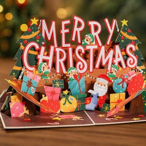 Carte de vœux de Noël, carte cadeau de Noël amusante avec un elfe, carte de Noël saisonnière pour la famille et les amis - Product Image 4