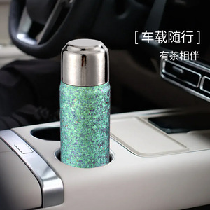 Pure Titanium Insulated Cup Double Wall Travel Water <b>Bottle</b> With Tea Strainer For Men Women Gift Box Packaging - Product Image 3