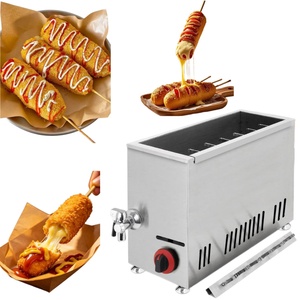 Friteuse électrique professionnelle pour hot-dogs avec panier, idéale pour les corn-dogs au fromage et la mozzarella - Product Image 1