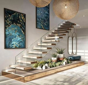 Escaliers Flottants Intérieurs en U Esthétiques et Raffinés : Pièces Exquises pour Villas et Appartements – Sublimez Votre Espace - Product Image 2