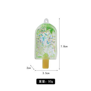 Juguete de verano para apretar en forma de paleta de hielo simulada para estudiantes, alivio del estrés para uso en el aula, colgante blando de goma TPR - Product Image 5