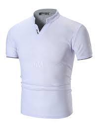 Polo en coton à col montant pour hommes, de couleur contrastée, Design Slim, nouveau Design, 2020 - Product Image 4