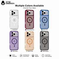 Coque de téléphone magnétique personnalisée ATB pour iPhone 18 17 16 Pro Max, cerise foncée translucide, antichoc, vente en gros