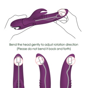 Vibrateur Lapin à Double Tête Ylove Rechargeable en ABS, Pénétration Point G et Succion Clitoridienne, Godemiché Rotatif pour Femme, Jouet Sexuel - Product Image 5
