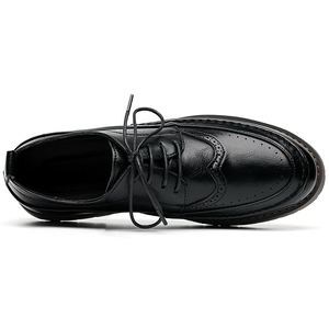 Nuevos zapatos vintage negros y de alta calidad, botas de cuero genuino para hombre, plataforma, diseño de bloque, vestido de boda, bota, ascensor, la mejor marca - Product Image 5