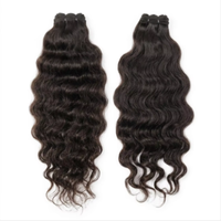 Extensiones de Cabello Humano Virgen Indio Ondulado Profundo de Alta Calidad, Súper Doble Trama, Tejido a Máquina