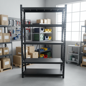Стеллаж легкой нагрузки с 5-слойным безболтовым автоматическим системой хранения из холоднокатаной стали с защитой от скольжения, коррозии и ЭСР - Product Image 3