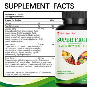 Cápsulas de Super Frutas con Fibra Dietética Natural - Salud Intestinal <span class=keywords><strong>y</strong></span> Apoyo Inmunológico, Certificado USP, Alto Contenido de Fibra - Product Image 4