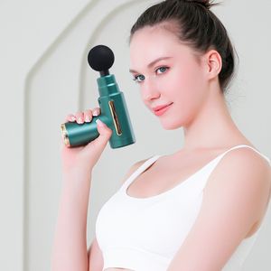 Hochwertige Mini Kabellose Körper-Vibrationsmassagepistole 3800 U/min Tragbar 1200mAh Wiederaufladbar Handgerät 4 Massageköpfe mit Timer - Product Image 6