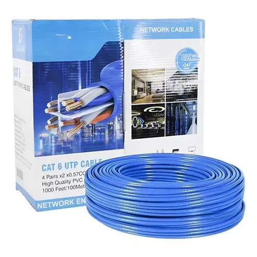 100 Meters Cat6 Utp Rj45 Cat6 Blue Cober Cable