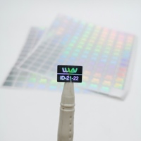 Autocollant adhésif holographique 3D couleur personnalisée, impression de logo de marque, effet laser holographique pour étiquette d'emballage de sécurité