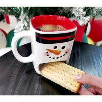 Vente en gros Tasse à café en céramique à l'échelle design Panda Porte-biscuits Tasse à biscuits de poche en grès avec poche