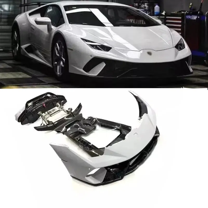 Geschmiedete Kohle faser vorne hinten Stoßstange Auspuff Spoiler Bodykit Für Lamborghini Huracan EVO Spyder Performante Style Full Kit