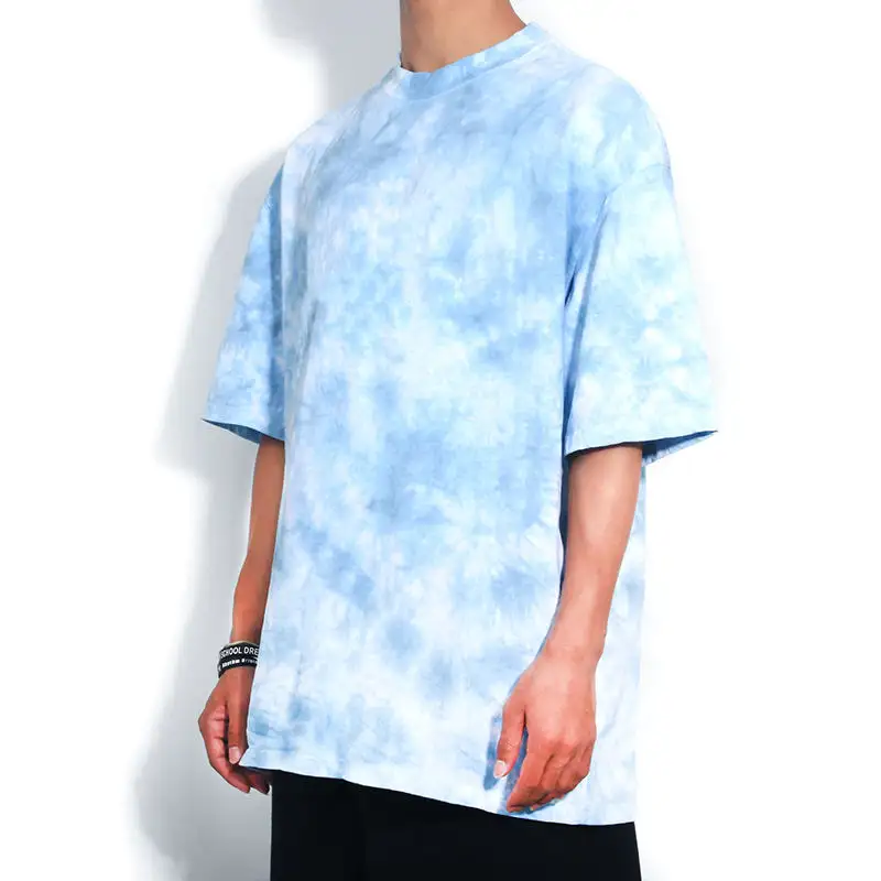 Wholesale100% Cotton Washed Tie-dye T shirt Custom Oversized Fashion Tie Dye T Shirt Men