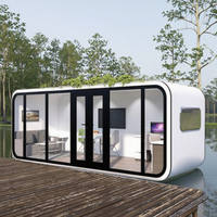 Nouvelle tendance 2026, maison conteneur en acier portable de luxe sur mesure de 20 pieds, cabane miniature détachable de type Apple pour usage en villa