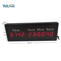 1 Zoll 10-stellige LED-Tage-Countdown-Uhr Blauer Timer