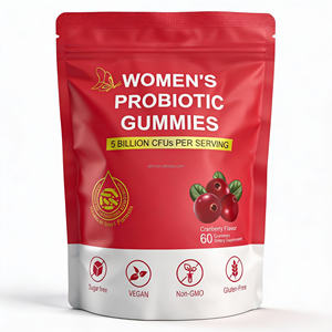 Probiótico <span class=keywords><strong>para</strong></span> Mujeres Adultas Sabor Arándano 5 Mil Millones de UFC por Porción 60 Gomitas Sin Azúcar Vegano Sin OGM Sin Gluten Suplemento Dietético - Product Image 1