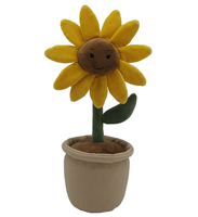 Poupée en peluche douce de 25cm, Simulation réaliste, plante en pot verte créative, tulipe, fleurs, jouets en peluche, vente en gros