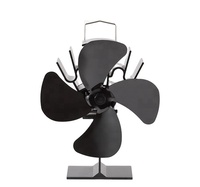 Ventilateur de poêle à granulés de bois pour chauffage domestique hivernal, alimenté par la chaleur, 4 pales, Ecofan, accessoires pour ensembles de poêles à granulés et cheminées