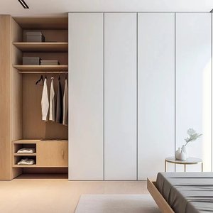 Armoire de rangement de chambre à coucher de Style nordique moderne pour vêtements chaussures chapeaux meubles de maison polyvalents pour villas ateliers pour salle de sport - Product Image 1