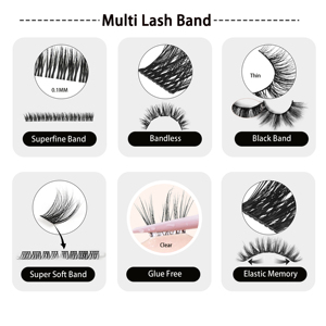 Factory New Design V Shape Fishtail Luxury Lashes Collection DIY Lash Extension OEM/ODM <b>Cluster</b> Lashes - Product Image 6