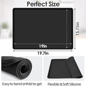 Cross-border Best-selling Nordic Style square Coffee <b>Mat</b> Silicone <b>bar</b> Table Pad Non-slip Heat-resistant Draining Features Pad - Product Image 2