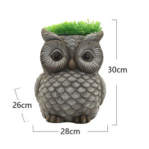 Des ornements de <span class=keywords><strong>pot</strong></span> de fleurs animaux personnalisés peuvent être utilisés pour faire des lapins, grenouilles et hiboux Figurines résine cadeau Anime Figure - Product Image 2