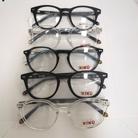 Assortiment de lunettes mixtes prêtes à l'emploi Stock de lunettes à monture carrée bon marché tendance en acétate avec branches en métal Montures de lunettes optiques