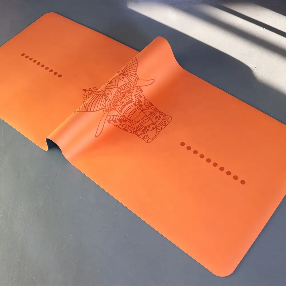 Yeni malzeme mat yüzey Anti kayma kolay temiz aşınma direnci PU Yoga paspaslar 15 renkler