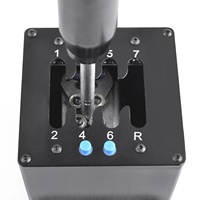 PC USB Simulator Shifter 7 + R 6 + R H Gear Shifter pour jeux de course Sim (7 + R) avec bouton poussoir