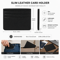 Dompet Kartu Minimalis Kulit Anti Gores dengan Logo Kustom untuk Hadiah Perusahaan di Acara Dagang dengan Dukungan Pesanan Grosir