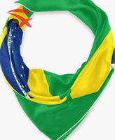 Foulard carré en polyester d'usine, foulard en soie, bandana, foulard brésilien, bandanas drapeau national
