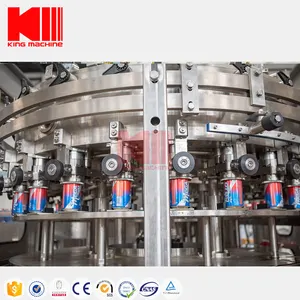 King Machine Easy To Operate Stainless Steel Canned Drink Filling Sealing Machine