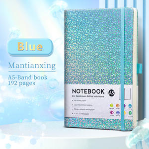 Starry Sky Strap Notebook PU Leather Cover with Pen Loop and Thread Sewing Business Office Journal with Elastic Closure Gift - Product Image 6