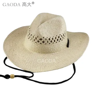 V Fabriek Aanbieding Promotionele Op Maat Gemaakte Mexico Stro Sombrero Bedrukte Cowboyhoed