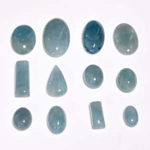 พลอยพลอยอะความารีนทรงหลวมคละขนาด - Product Image 5