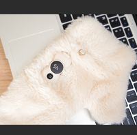 Gants chauffants électriques rechargeables en peluche mignons pour anniversaire, demi-doigts, pour l'isolation des mains