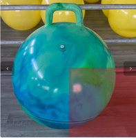 Ballon de yoga gonflable en PVC de 45 cm avec poignée pour exercices musculaires en extérieur