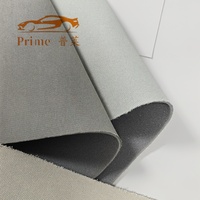 Tissu de revêtement de plafond de voiture en polyester de haute qualité, laminé, enduit, antibactérien, à poids moyen, avec support en mousse pour l'intérieur des voitures