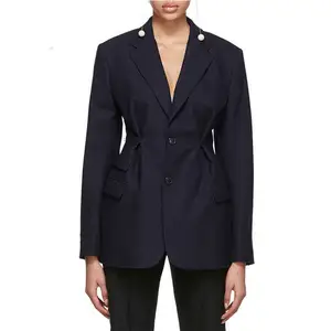 Nouveau design rose à manches longues femme blazer veste dame bureau travail costume luxe blazer femme 2022