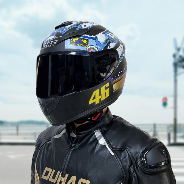 Men's Women's Full Face Motorcycle Helmets for Winter Personalized Electric Vehicle Safety Gear for Four Seasons for Riding