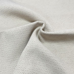 Tessuto per tende in poliestere tessuto a spina di pesce di alta qualità-toni neutri, blocco della luce, ecologico e ignifugo - Product Image 2