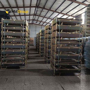 Op maat gemaakte, verzinkte metaalgaas, gelaste, stapelbare magazijnkooi voor PET-preforms. - Product Image 6